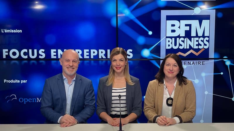 Thibault Fleurry et Valérie Dunas sur le plateau de BFM Business